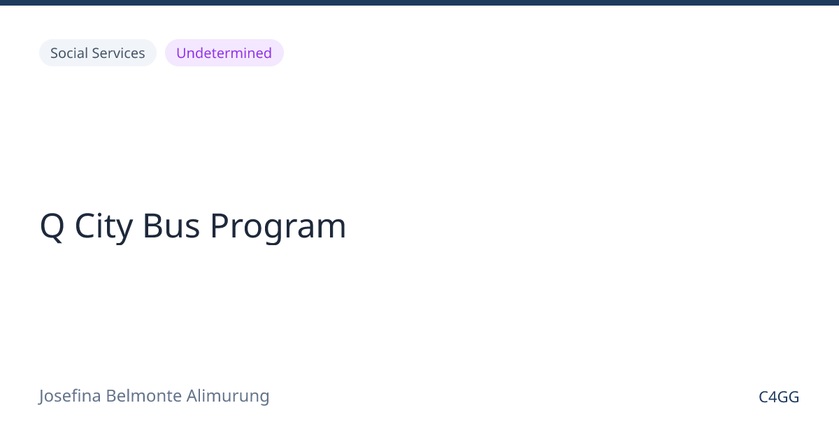 Q City Bus Program | C4GG